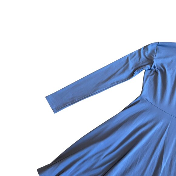 Susana Monaco Periwinkle Stretch Dress Mock Neck Long Sleeve Jersey Size Small - Picture 9 of 12